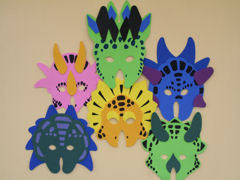 Dinosaur Party Face Masks