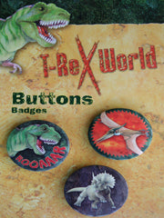 Dinosaur T-rex Badges Pack