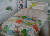 Dinosaur Taupe/Ivory Duvet Cover - Single Size