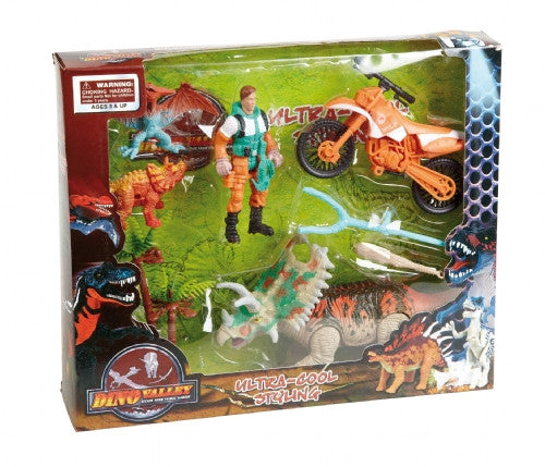 Dinosaur Motorcycle Playset