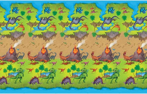 Dinosaur Scene Tablecover - Plastic