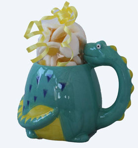 Diplodocus Mug with Haribo Fried Eggs