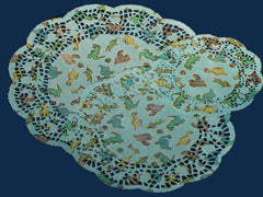 Blue Dinosaur Doilies