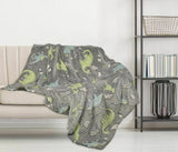 Glow in the Dark Dinosaur Fleece Blanket