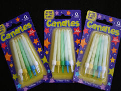 Glow-in-the-Dark Birthday Candles and Holders