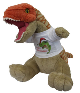 Happy Christmas Dinosaur Cuddly Toy