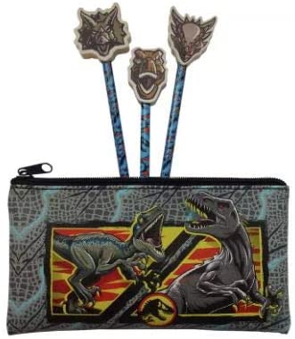 Jurassic World Pencil Case and Pencil Set