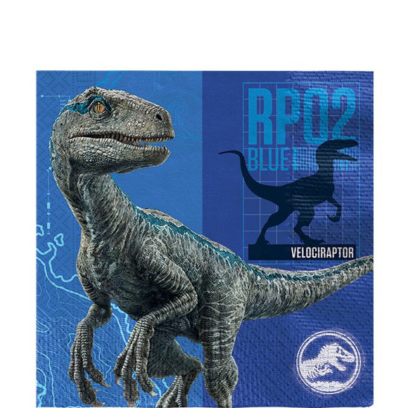 Jurassic World Blue Paper Napkins