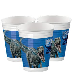 Jurassic World Blue Plastic Cups 200ml