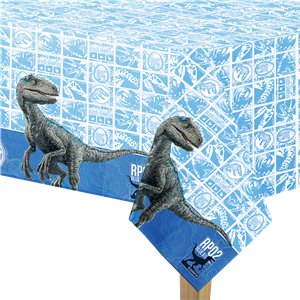 Jurassic World Blue Plastic Table Cover