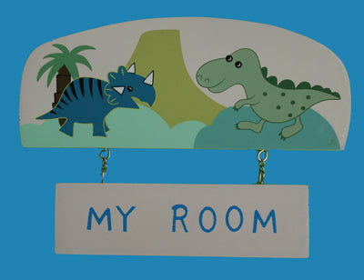 Cute Dinosaurs Door Sign - My Room