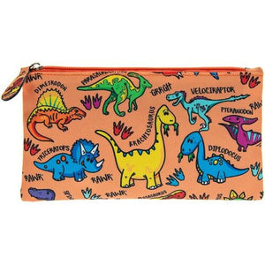 Dinosaur Orange Fabric Pencil Case