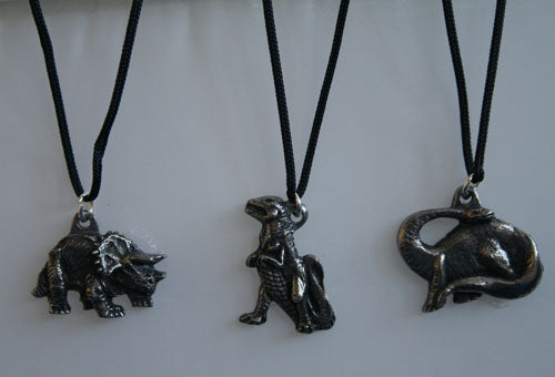 Pewter Dinosaur Necklace