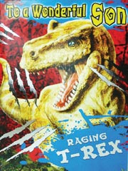 T-rex Birthday Card - WONDERFUL SON