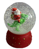 Santa on a T-rex Snow Globe