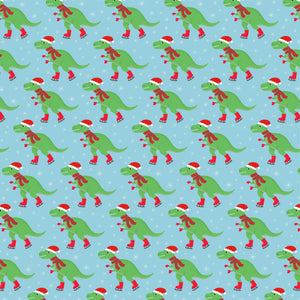 T-rex Xmas Gift Wrap Sheet