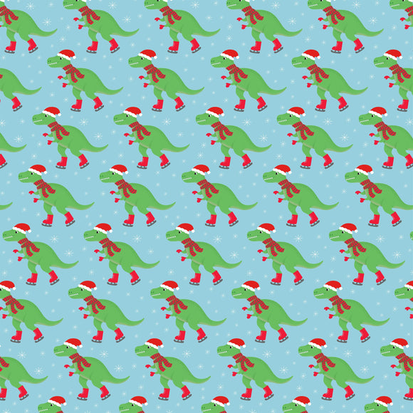 T-rex Xmas Gift Wrap Sheet