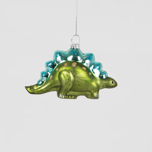 Stegosaurus Glass Christmas Tree Decoration