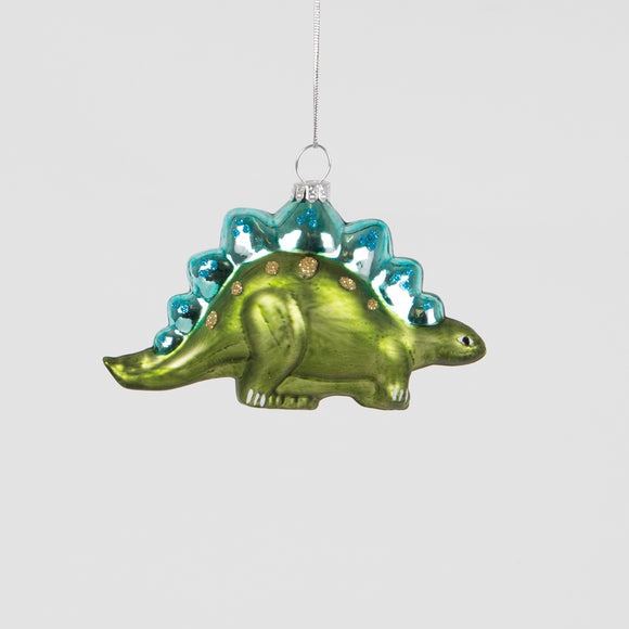 Stegosaurus Glass Christmas Tree Decoration