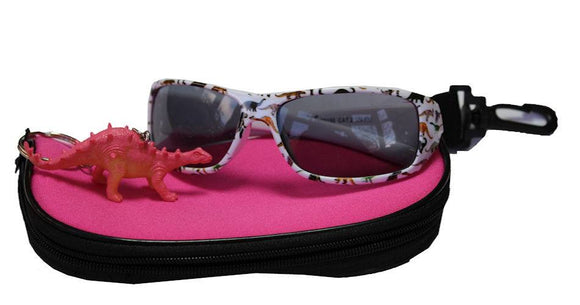 Dinosaur Sunglasses with Clip-On Case