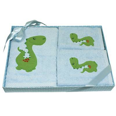 Dinosaur Cotton Towel Gift Set - 3 Piece