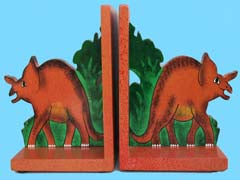 Triceratops Wooden Book Ends