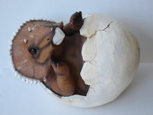 Triceratops Hatchling Egg - Garden Ornament