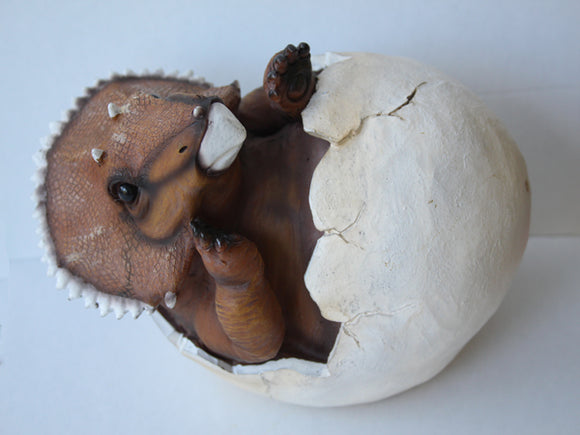 Triceratops Hatchling Egg - Garden Ornament