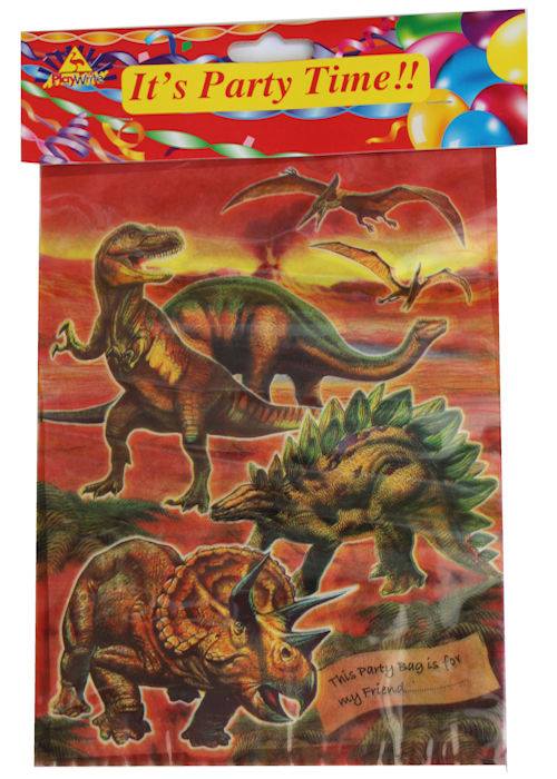 Wild Dinosaur Loot Bags - 6 Pack