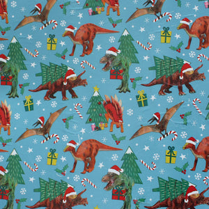 Dinosaur Christmas Gift Wrap Roll 10m