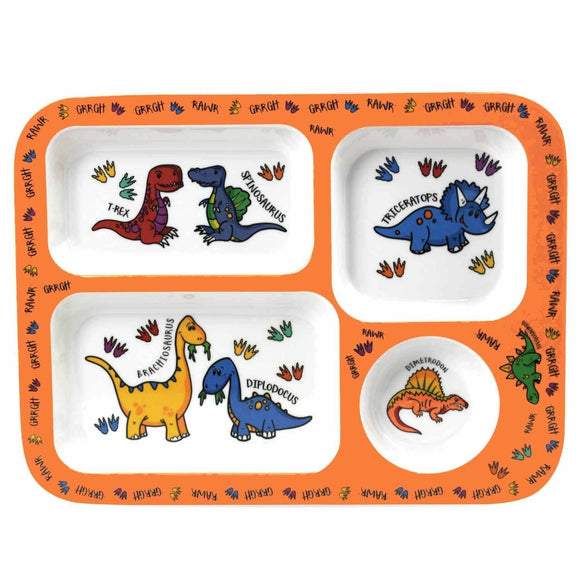 Dinosaur Sectioned Food Plate