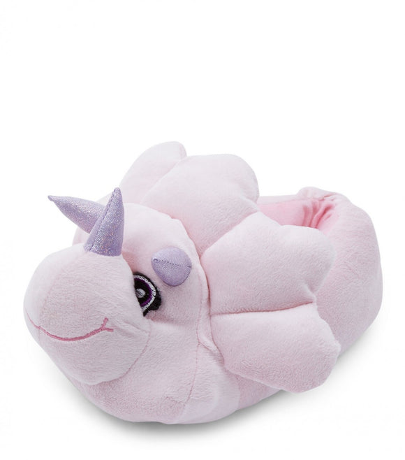 Pink Dinosaur Adult Slippers