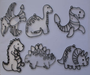 Dinosaur Sun Catchers/Christmas Tree Decorations